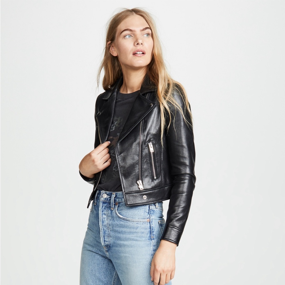 IRO Bapey Leather Jacket in size FR 32.